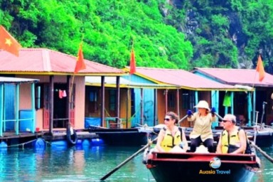 Halong Bay – Floating Village & Me Cung Cave (B, L, D)